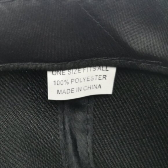 NWT R&M Headwear Ladies One Size Black w/ Pink & White Adjustable Baseball Hat - Picture 3 of 5